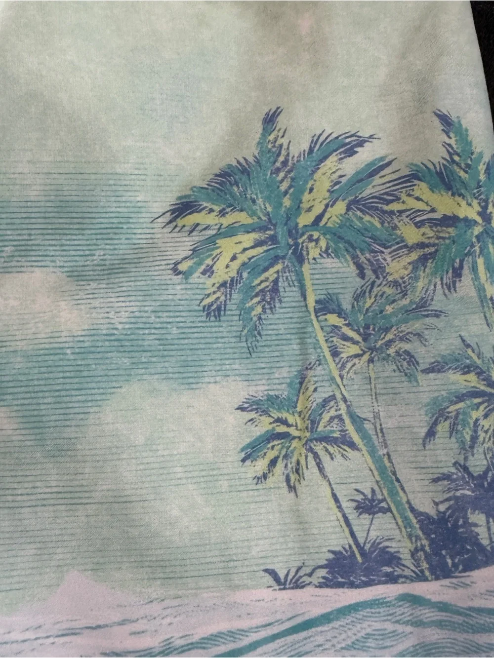 OshKosh Bgosh Mint Green Tropical Print Swim Trunks Sz 12/12A